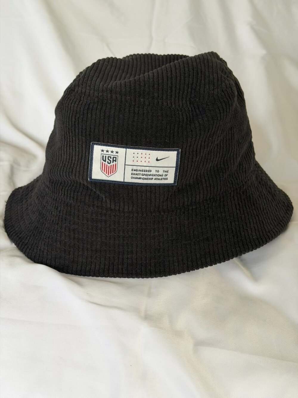 Nike USA Soccer Apex Bucket Hat Black Corduroy One Nation One Team M